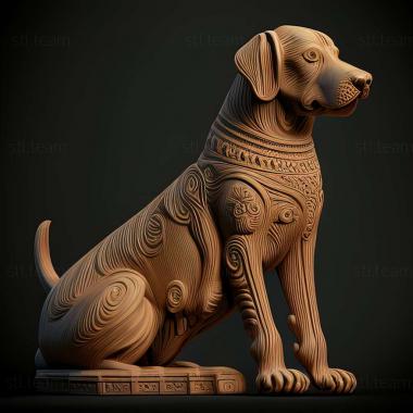 3D model Rajapalayam dog breed dog (STL)